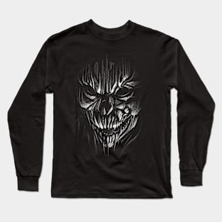 Creepy Monochrome Skeleton Goth Long Sleeve T-Shirt